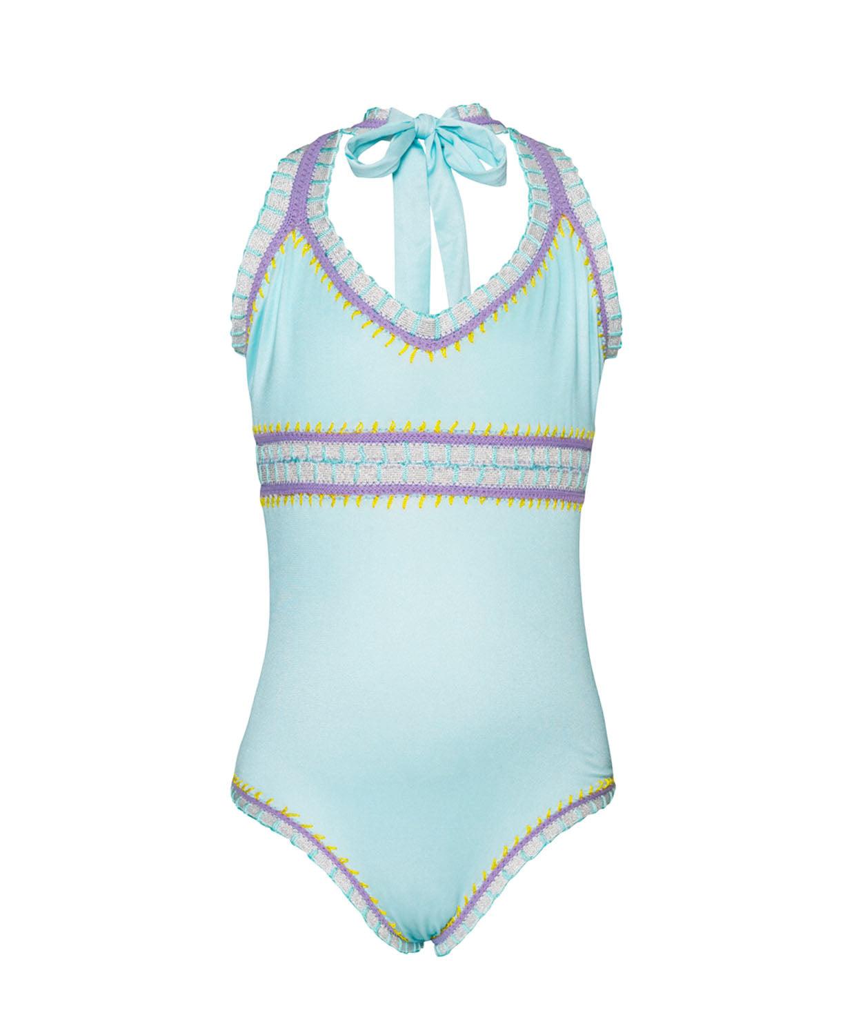 PQ Swim Kids Light Blue Rainbow Badpak flat lichtblauw