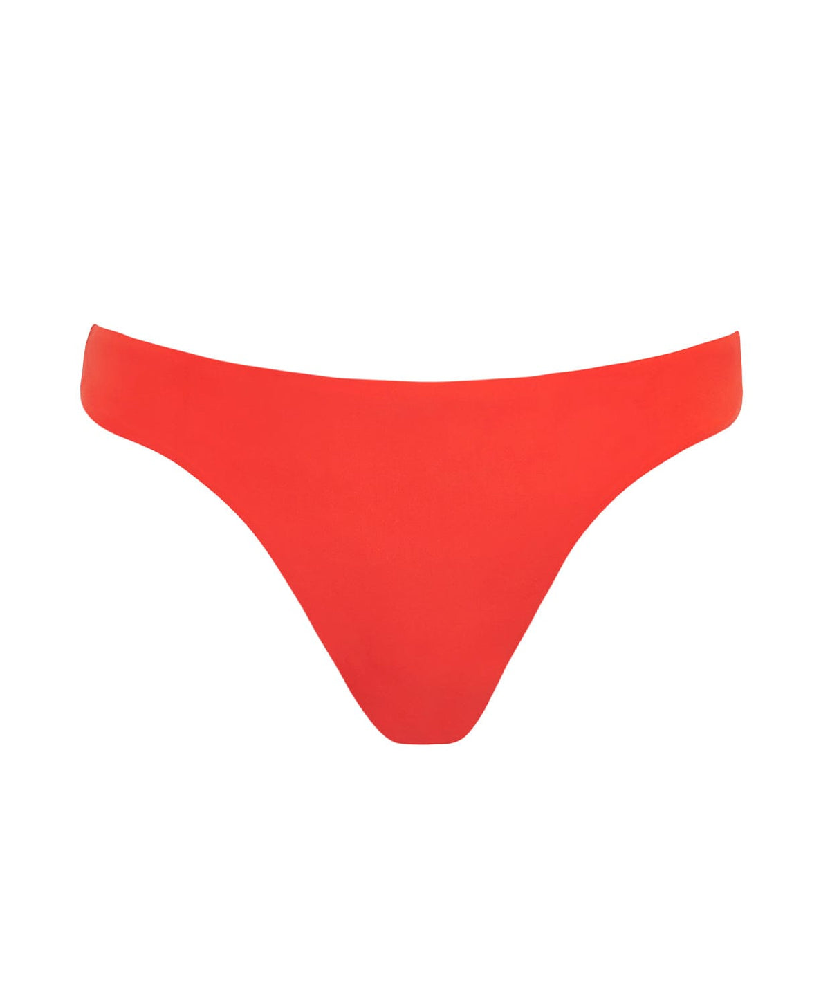 Rood Basic Ruched bikinibroekje PQ Swim plat vooraanzicht