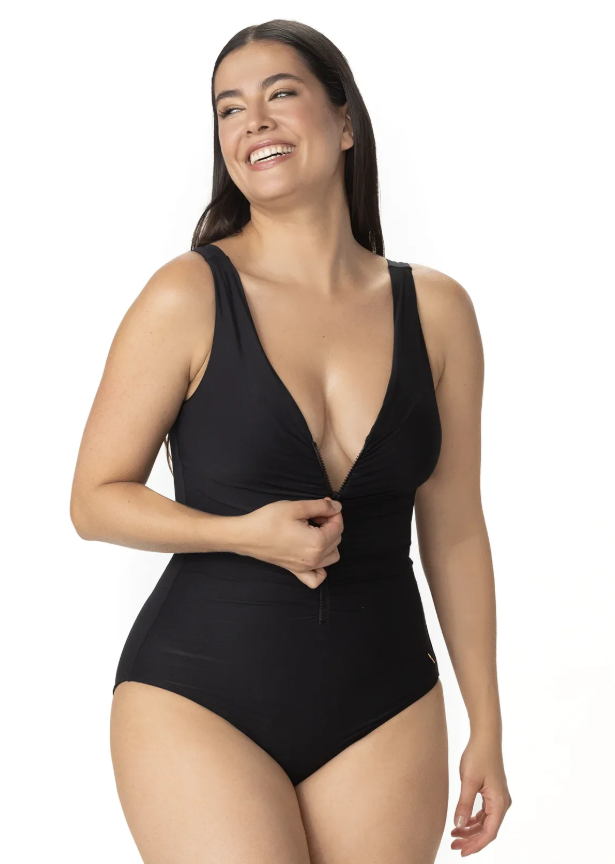 Corrigerend dames zwarte badpak