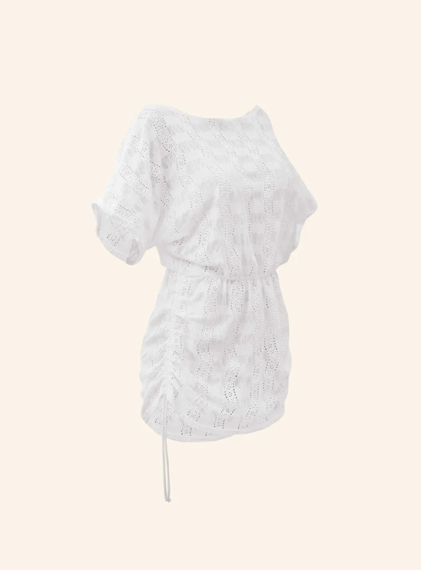 Verstelbaar zijkoord strandjurk detail - beach cover up jurk