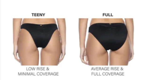 Verschil tussen Teeny en Full bedekking bij PQ Swim bikinibroekjes