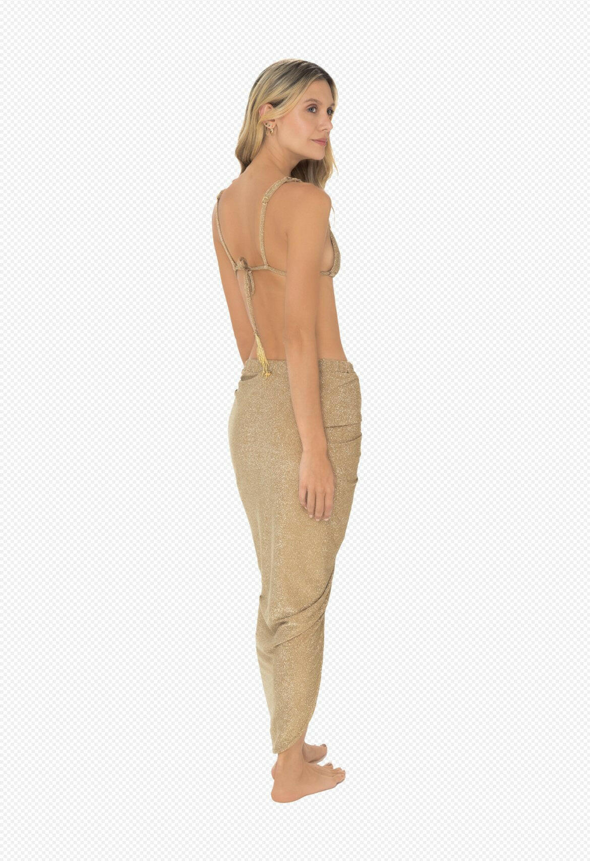 Gouden luxe strandrok - magichandsboutique