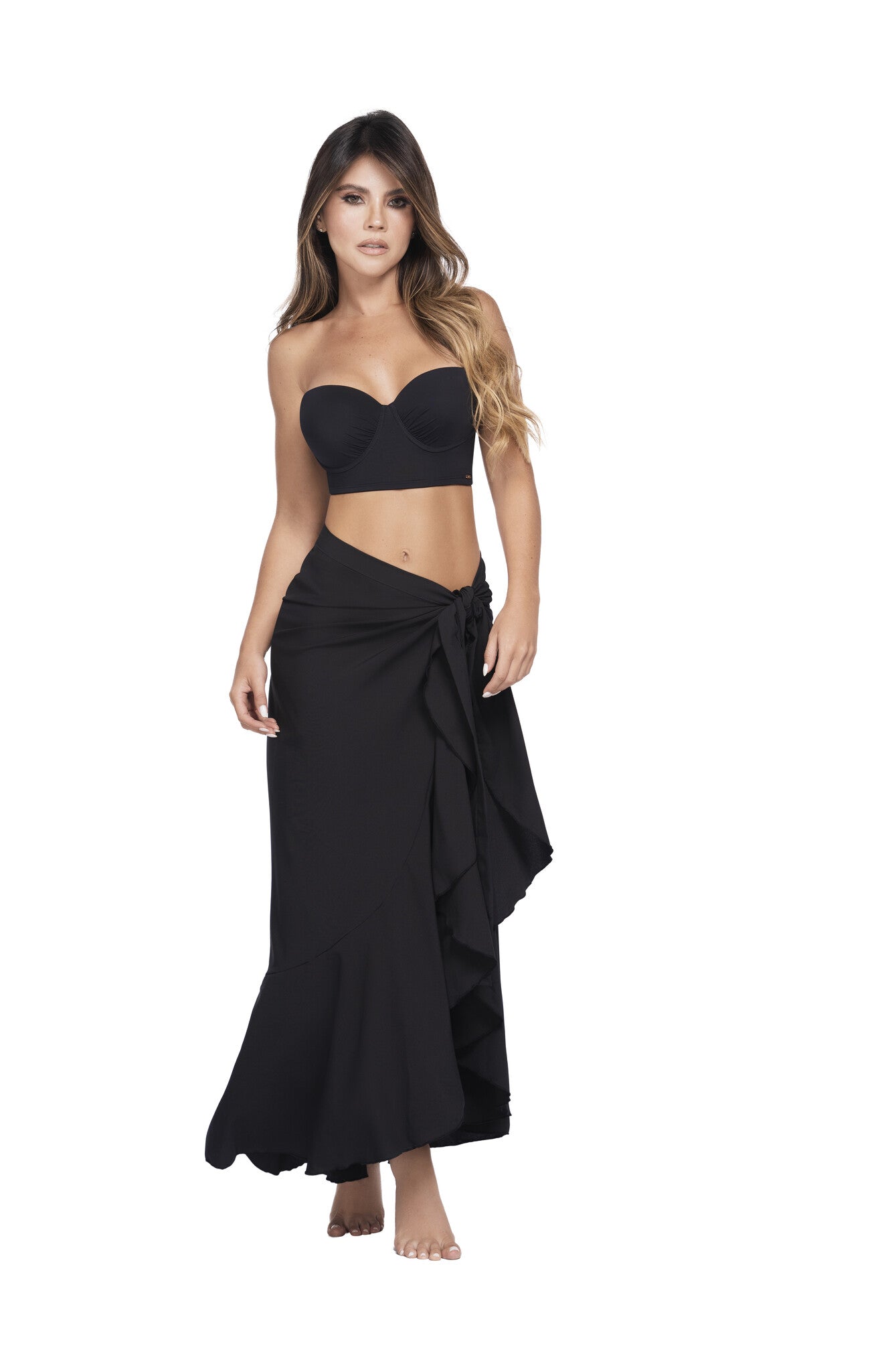Zwarte pareo dames