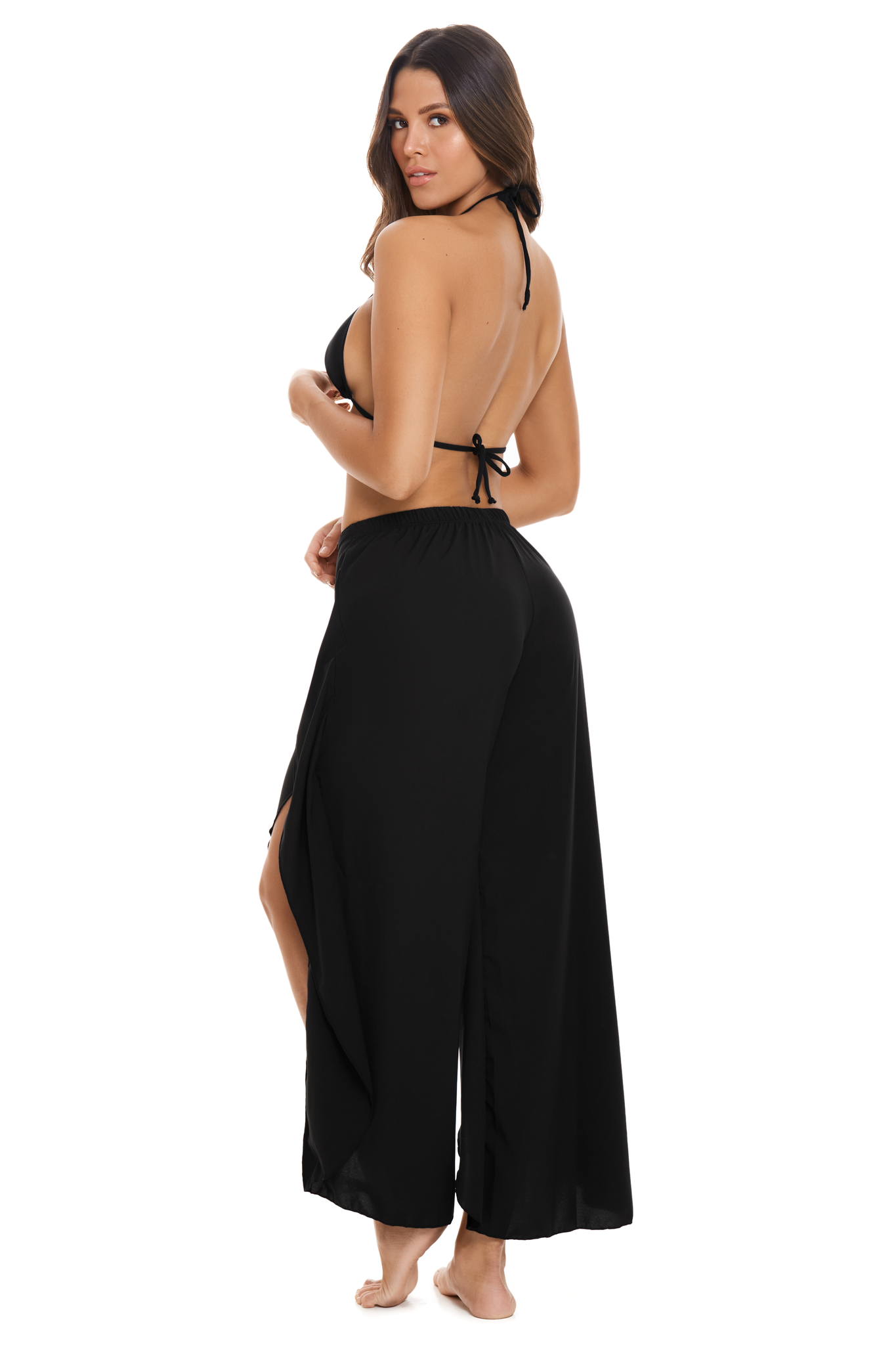 Zwarte Strandbroek Dames - magichandsboutique