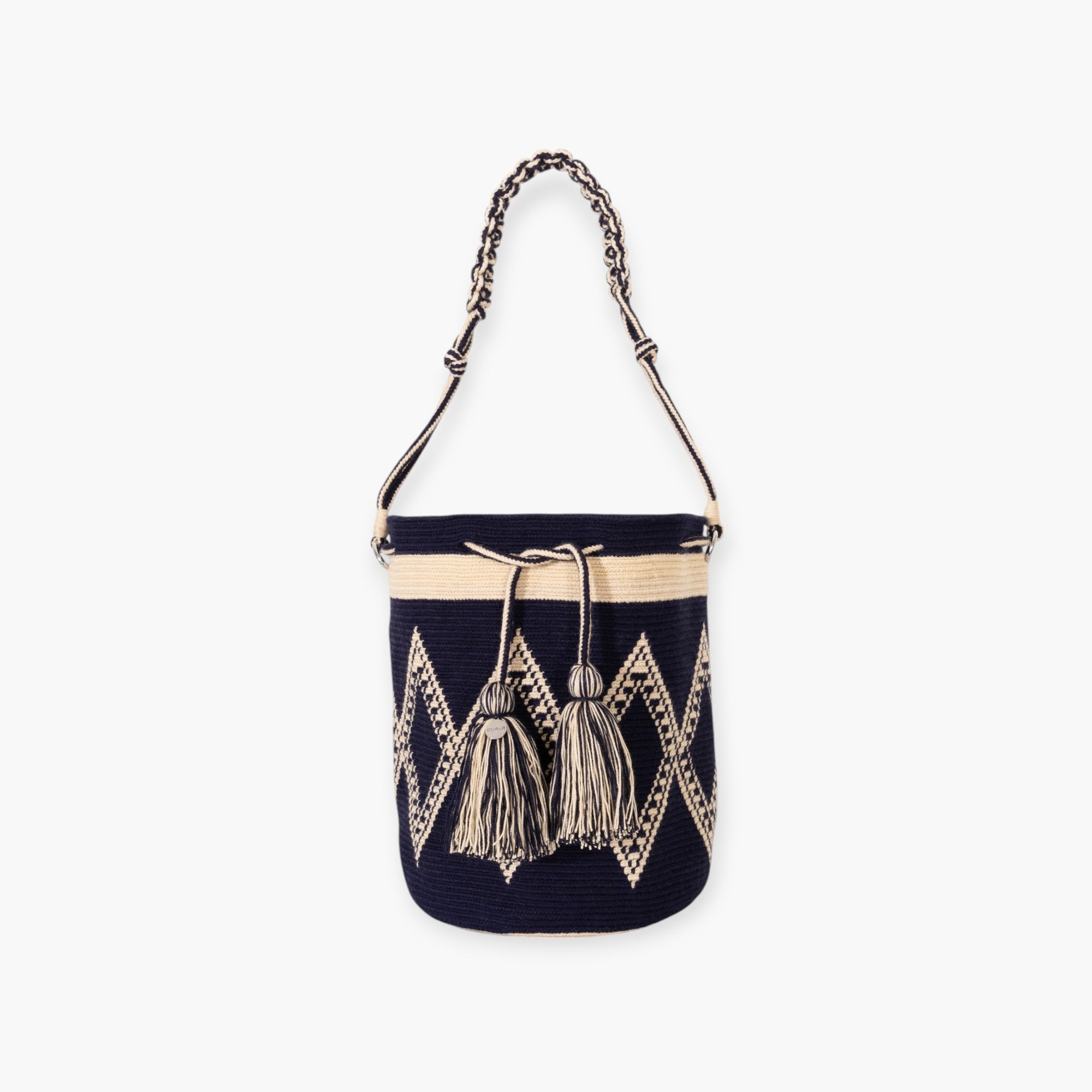 Geometric round shoulder bag | Navy