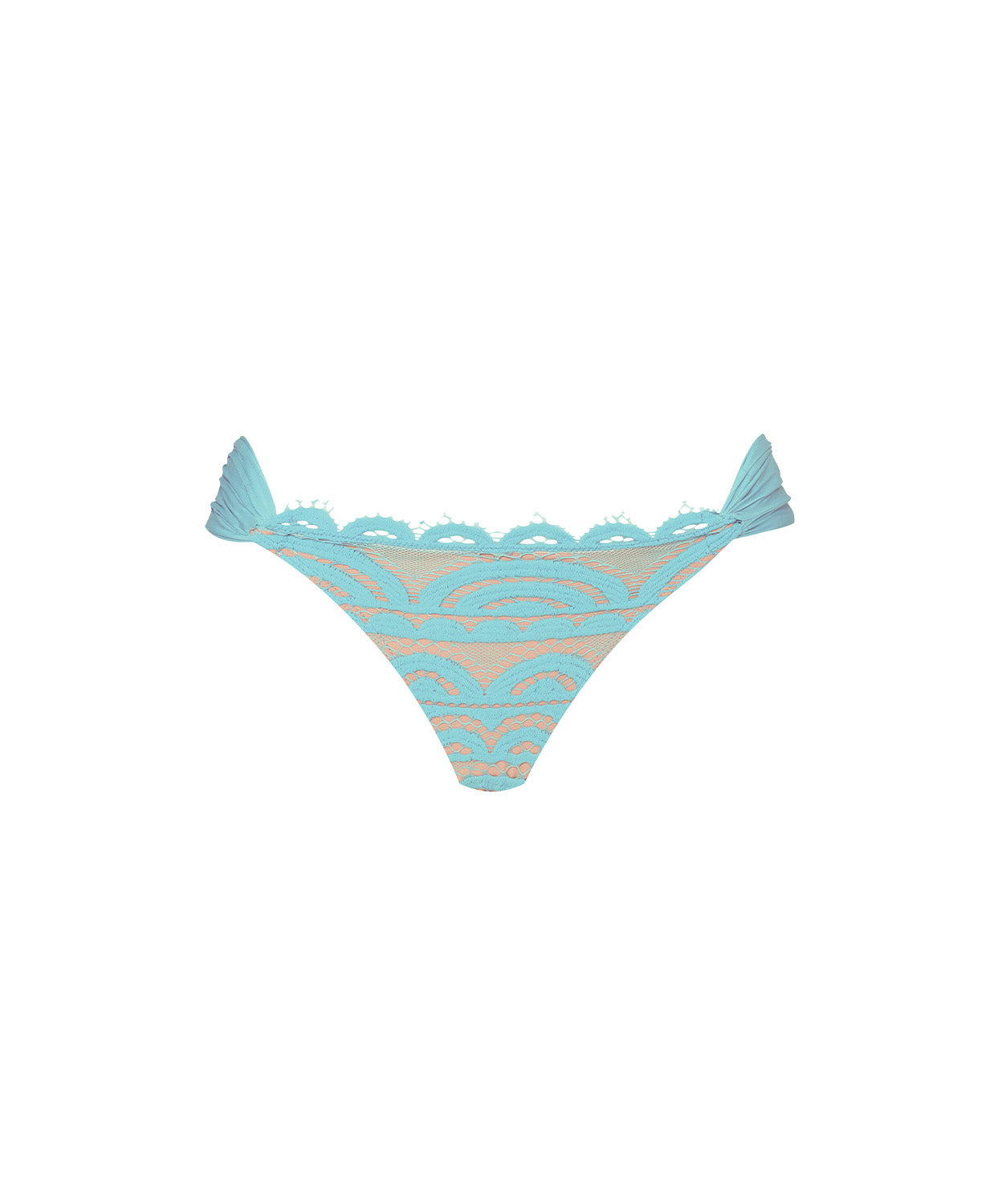 PQ Swim Kai Kant Fanned Bikinibroekje turquoise - plat neergelegd