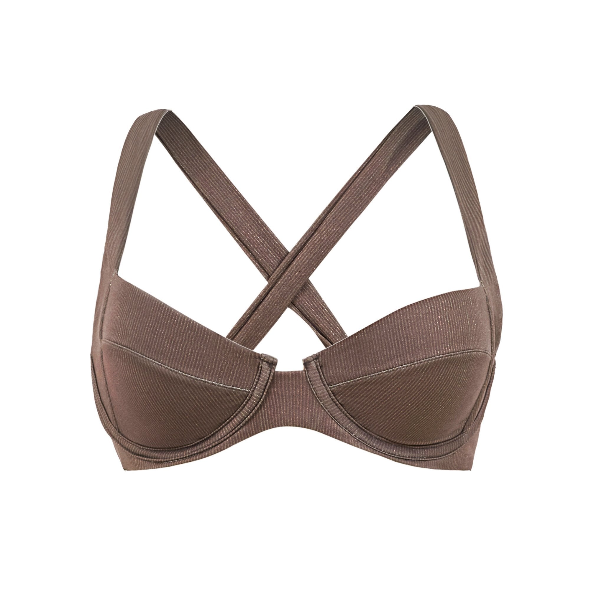 Bruine bikini top