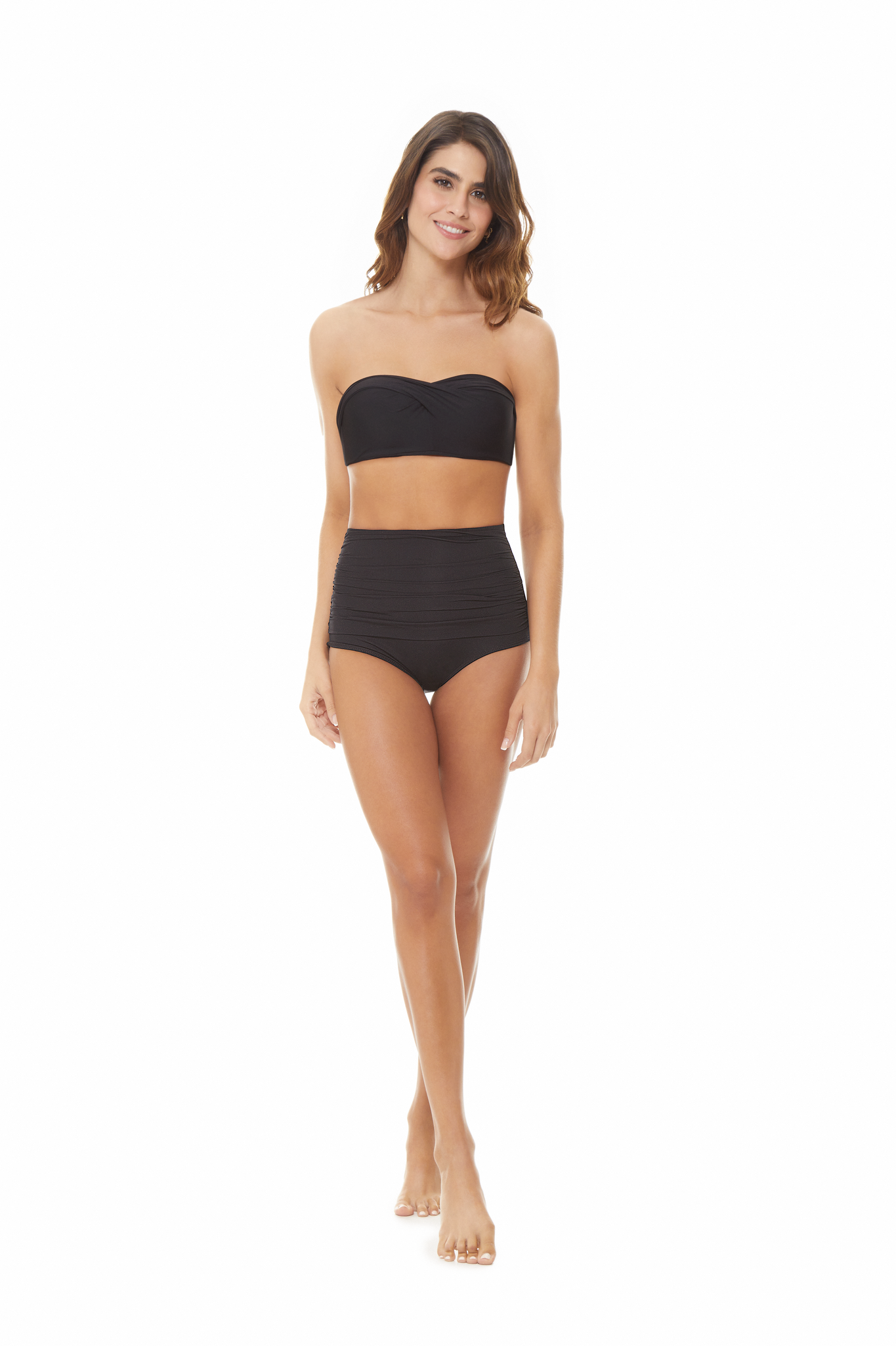 Corrigerend bikini broekje zwart – shaping high waist model voor dames