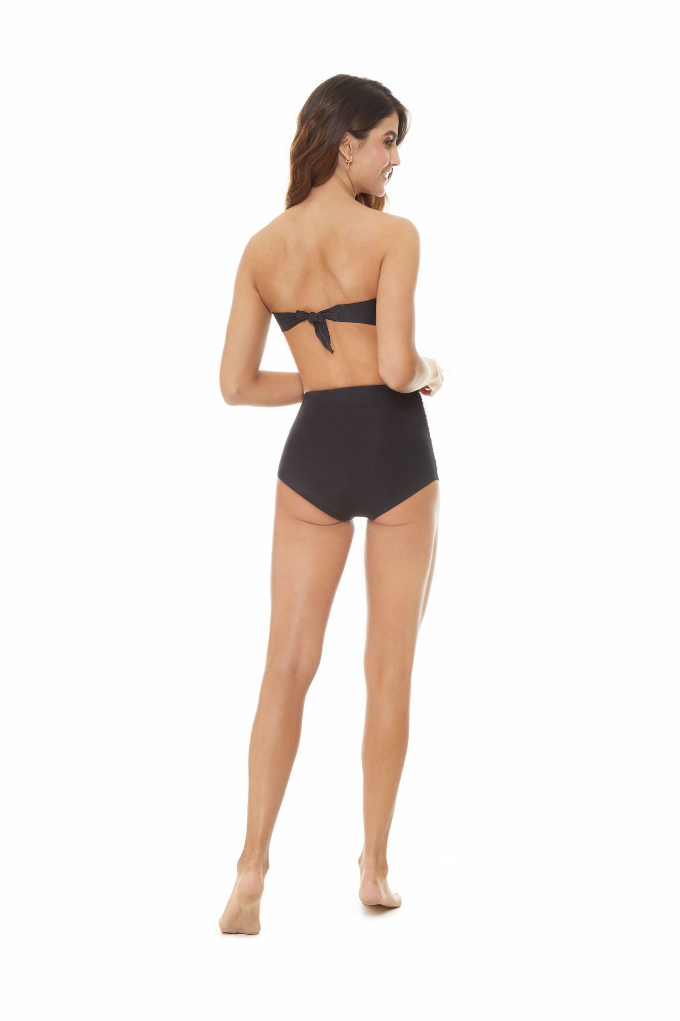 Corrigerend bikini broekje zwart – shaping high waist model voor dames