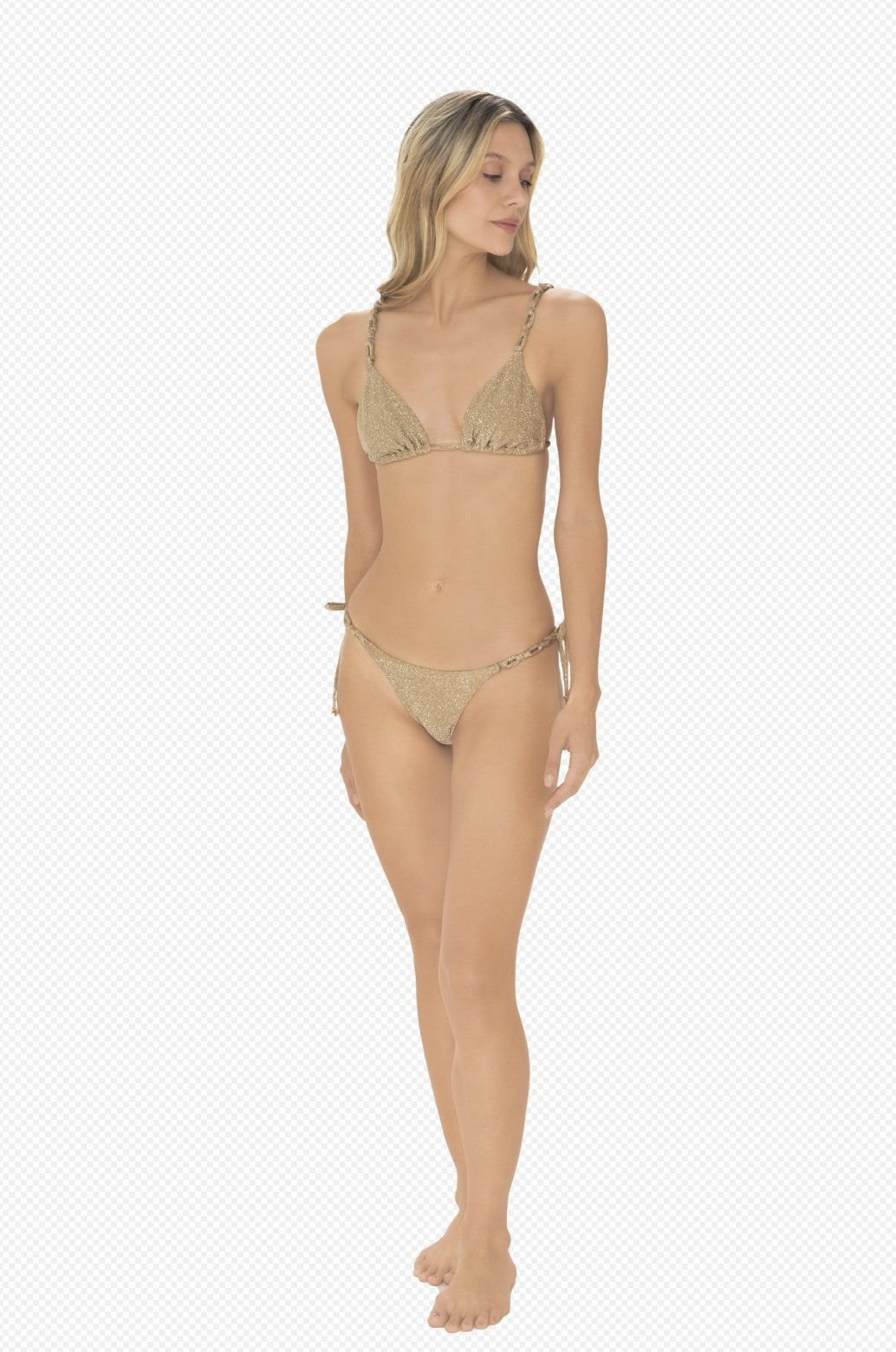 Gouden luxe dames bikini