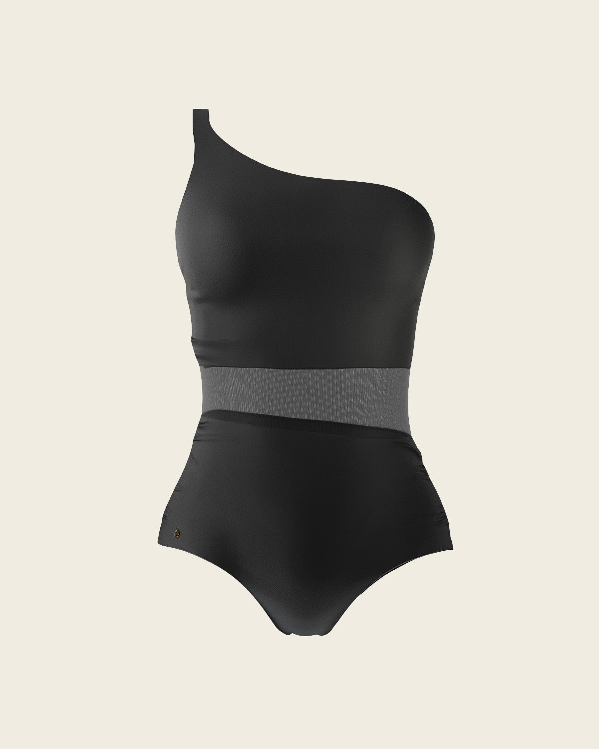 Maillot gainant une épaule Luna noir de Leonisa - photo 5
