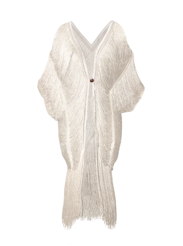 Luxe Strand Cover-Up met Franjes | Eén Maat | Magic Hands