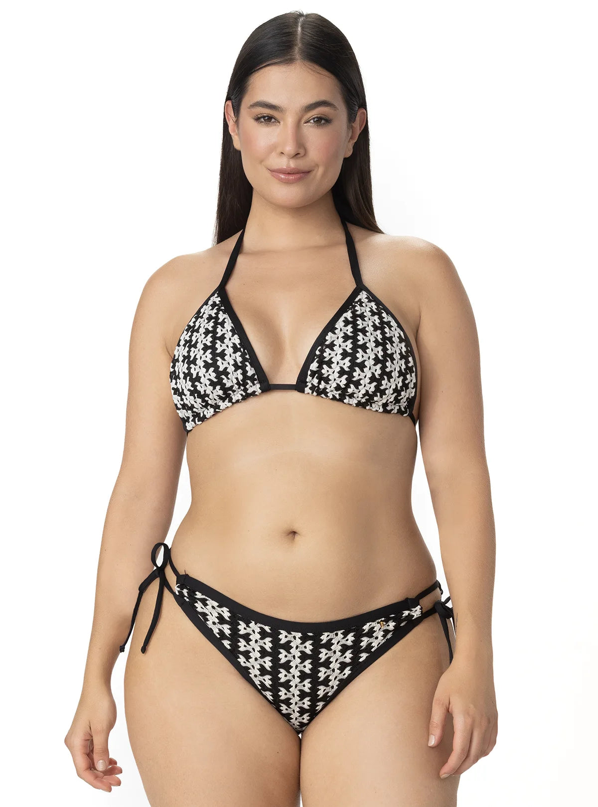 Zwarte crochet crochet cheeky bikinibroekje 