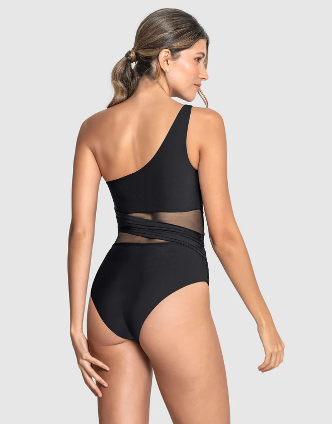 one schoulder dames badpak